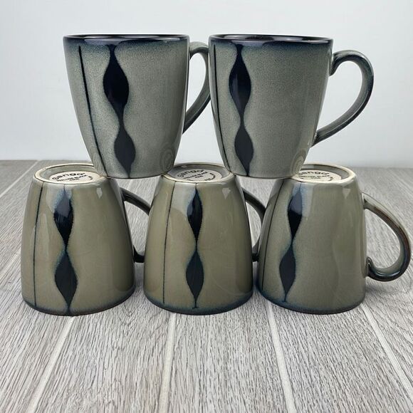Sango 4508 Prelude Black Coffee Mugs Set of 5 - Picture 1 of 8